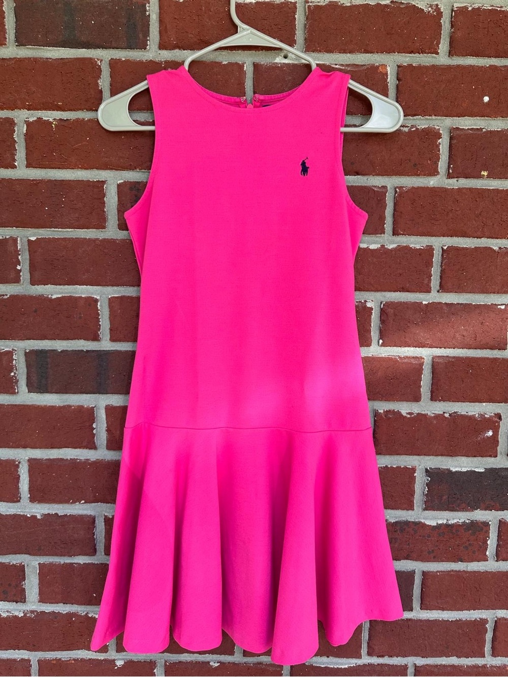 Ralph Lauren Girls' Hot Pink Sleeveless Drop-Waist Dress